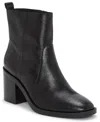 Lucky Brand Women's Alivia Almond Toe Stacked Heel Booties In Black