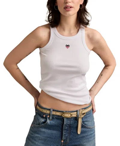 Lucky Brand Women's Americana Embroidered Tank Top