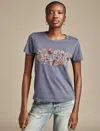 LUCKY BRAND WOMEN'S AUTUMNAL LUCKY FLORAL CLASSIC CREW