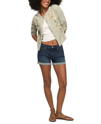 Lucky Brand Women's Ava Mid-rise Denim Shorts In Neutral