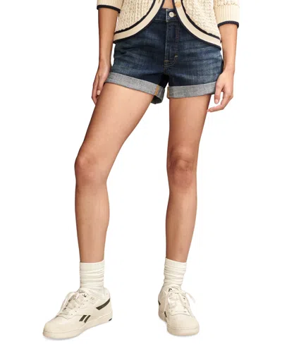 Lucky Brand Women's Ava Mid Rise Denim Shorts In Starry Night Rolled