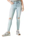 Lucky Brand Womens Destroyed Light Wash Skinny Jeans In Fan Girl Dest
