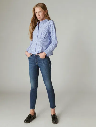 Lucky Brand Women's Ava Mid Rise Skinny In Blue