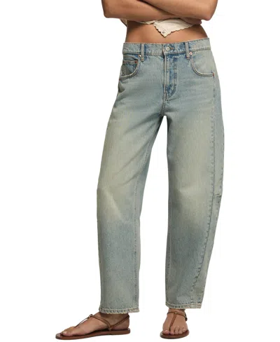 Lucky Brand Women's Barrel Leg Mid-rise Ankle Jeans In Blue