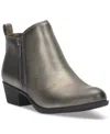 Lucky Brand Basel Bootie In Pewter Washed Metallic Leather