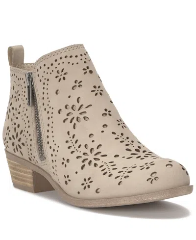 Lucky Brand Women's Basel Perforated Ankle Booties In Neutral