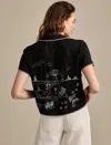Lucky Brand Women's Beach Linen Camp Shirt In Black