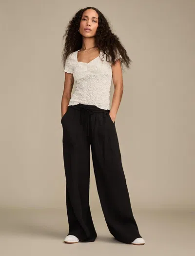 Lucky Brand Women's Beachy Gauze Pant In Black