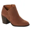 Lucky Brand Women's Bellita Heeled Leather Bootie In Cedar Brown In Brown
