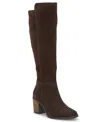 Lucky Brand Women's Bonnay Knee-high Wide Calf Dress Boots In Brown
