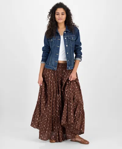 Lucky Brand Women's Broomstick Cotton Maxi Skirt