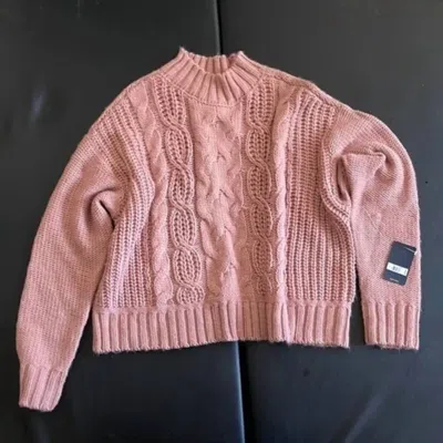 Lucky Brand Women's Cable Knit Sweater In Mauve In Multi
