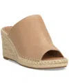Lucky Brand Cabriah Espadrille Platform Wedge Slide Sandal In Sandstorm Leather