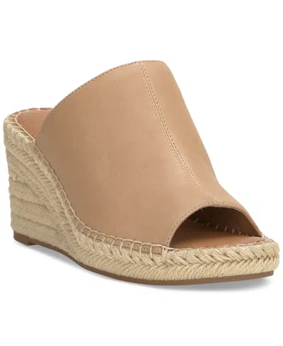 Lucky Brand Women's Cabriah Espadrille Wedge Heel Sandals In Sandstorm Leather