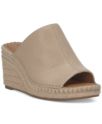 Lucky Brand Women's Cabriah Platform Wedge Sandals In Smoke Grey Snake