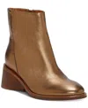 Lucky Brand Caddier Bootie In Bronze Metallic Leather