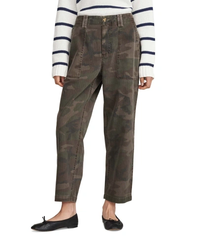 Lucky Brand Women's Camo-print Mid-rise Utility Pants In Woodland Camo