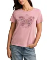Lucky Brand Celestial Floral Butterfly Graphic T-shirt In Pink