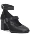 Lucky Brand Cemli Ankle Strap Pump In Black Leather