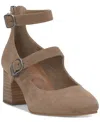 Lucky Brand Cemli Ankle Strap Pump In Porcini Suede