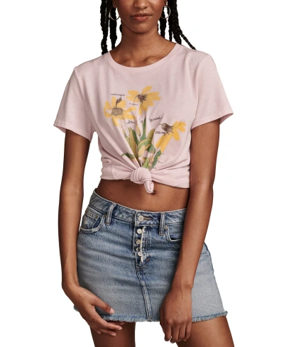 Lucky Brand Women's Change Is Good Floral-graphic T-shirt In Fairy Tale
