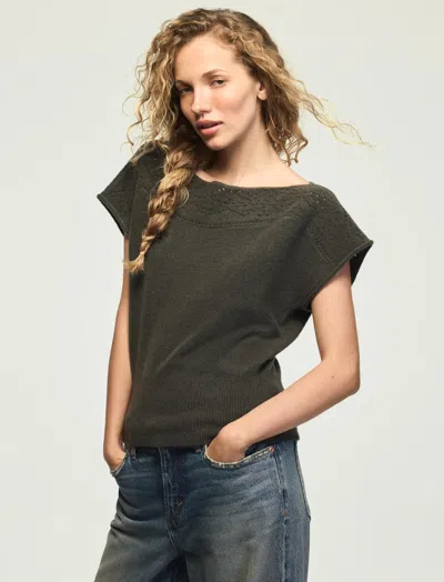 Lucky Brand Women's Chenille Boat Neck Sweater Tee In Multi