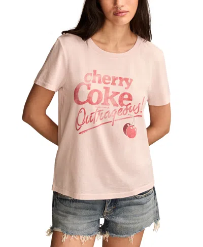 Lucky Brand Women's Cherry Coke Classic Crewneck T-shirt In Pink Dogwood