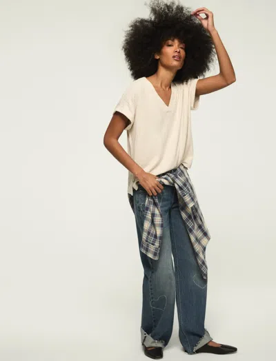 Lucky Brand Women's Cloud Dolman V-neck Tee In Neutral