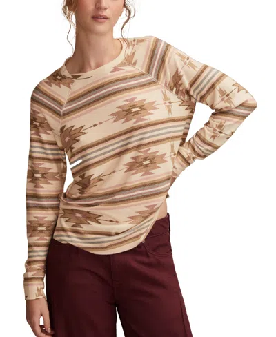 Lucky Brand Women's Cloud Long Sleeve Crew Neck Sweater In Multi