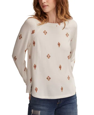 Lucky Brand Women's Cloud Long Sleeve Crew Neck Sweater In Neutral