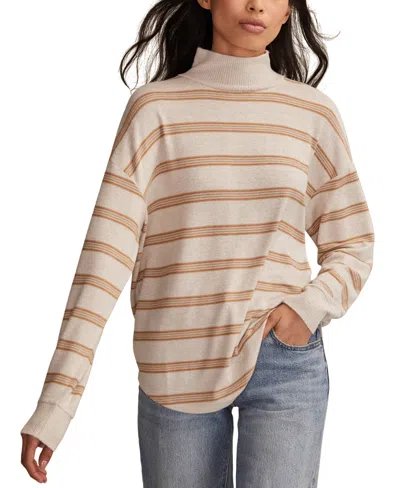 Lucky Brand Women's Cloud Mock Neck Top