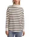 Lucky Brand Cloud Stripe Mock Neck Knit Top