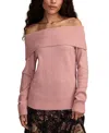 Lucky Brand Women's Cloud Off The Shoulder Pull On Sweater In Purple