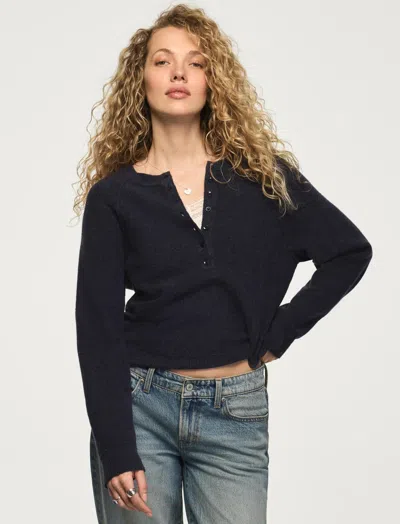 Lucky Brand Women's Cloud Soft Henley Sweater In Multi