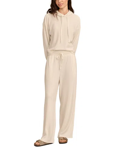 Lucky Brand Women's Cloud Waffle Wide-leg Pants In Whisper White