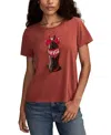 Lucky Brand Women's Coca Cola Christmas Bottle Crewneck T-shirt In Brown