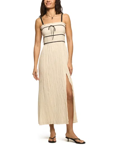 Lucky Brand Women's Contrast Piped Square Neck Dress In Multi