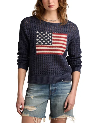 Lucky Brand Women's Cotton Americana Long-sleeve Sweater