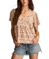 Lucky Brand Lace Trim Top