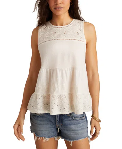 Lucky Brand Women's Cotton Embroidered Tiered Tank Top