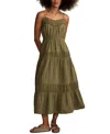 Lucky Brand Clip Dot Cotton Tiered Maxi Dress