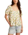 Lucky Brand Pleated Babydoll Top