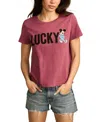 LUCKY BRAND WOMEN'S COTTON MICKEY LUCKY LOGO GRAPHIC T-SHIRT