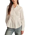 Lucky Brand Women's Linen Prep Button-front Shirt In Bright White