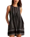 Lucky Brand Pintuck Sleeveless Cotton Mini Sundress