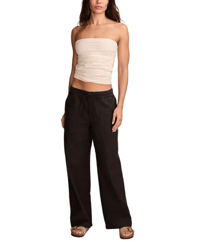 Lucky Brand Women's Cotton Relaxed Wide-leg Utility Pants In Meteorite