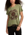 Lucky Brand Women's Cotton Sun & Moon Floral Classic T-shirt In Green