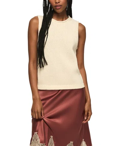 Lucky Brand Women's Crewneck Knit Tank Top In Gray