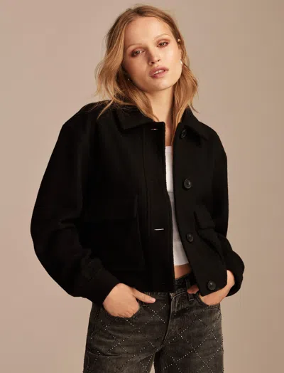Lucky Brand Women's Cropped Boucle Jacket In Black