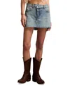 Lucky Brand Women's Crossover Cutoff Denim Mini Skirt In Blue